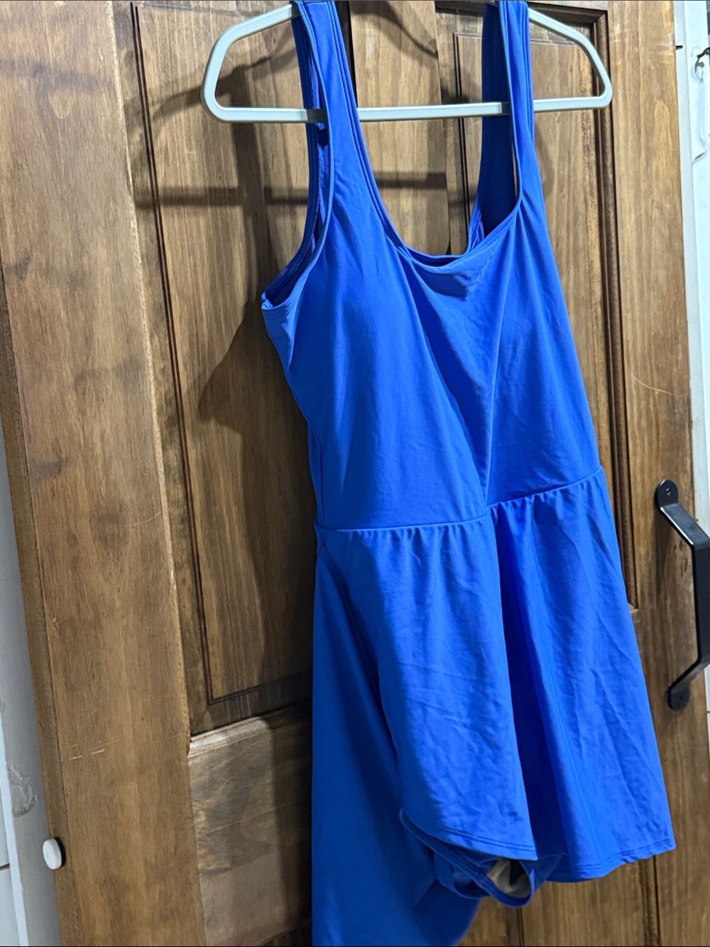 Girls Bright Blue One-Piece Swim Dress